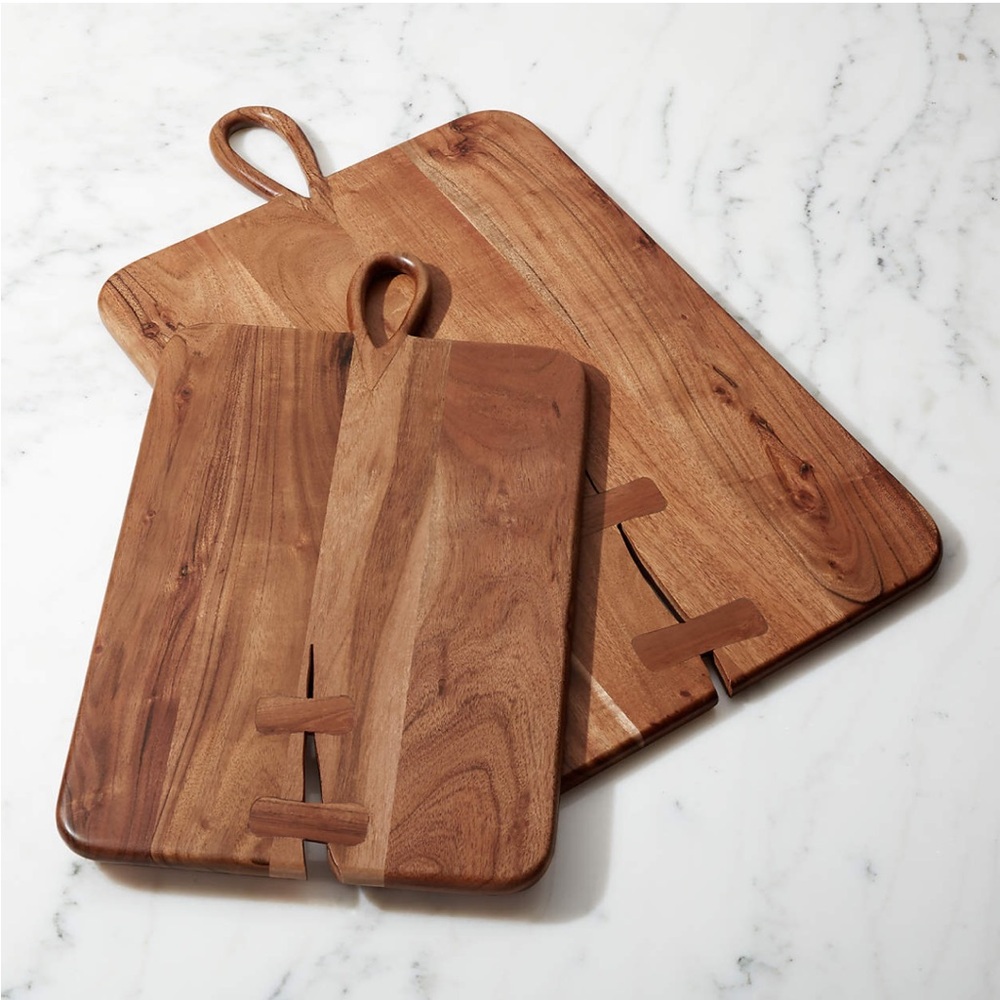 NWT, Crate & Barrel, Mateo Acacia Board